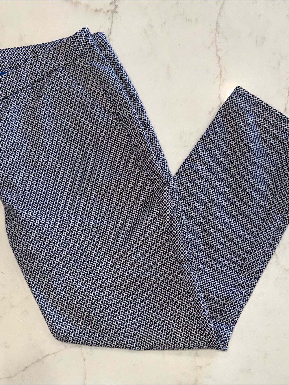 Willi Smith Navy and White Cropped Ankle Pants